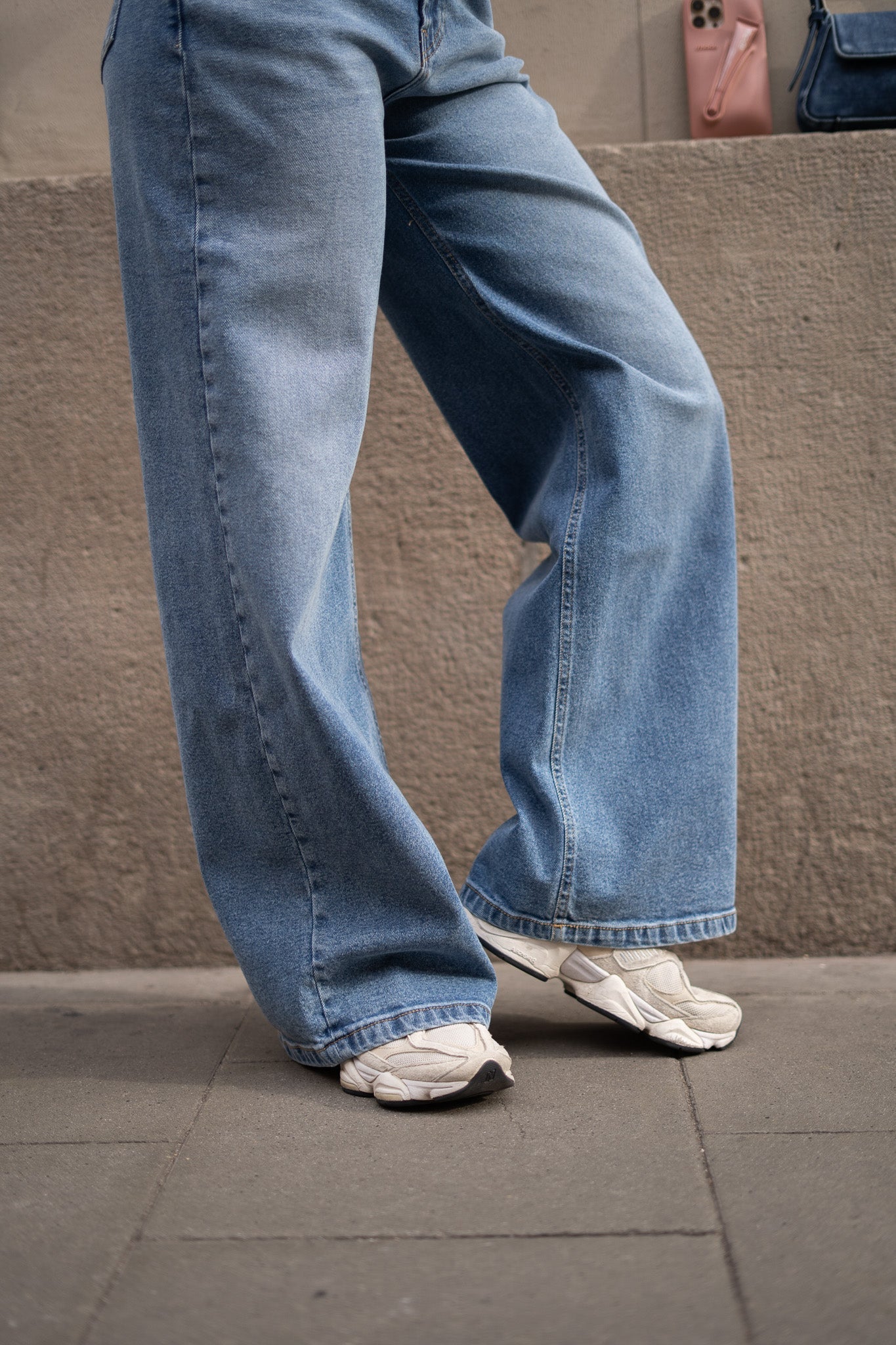 Wijde broek – lichtblauw
