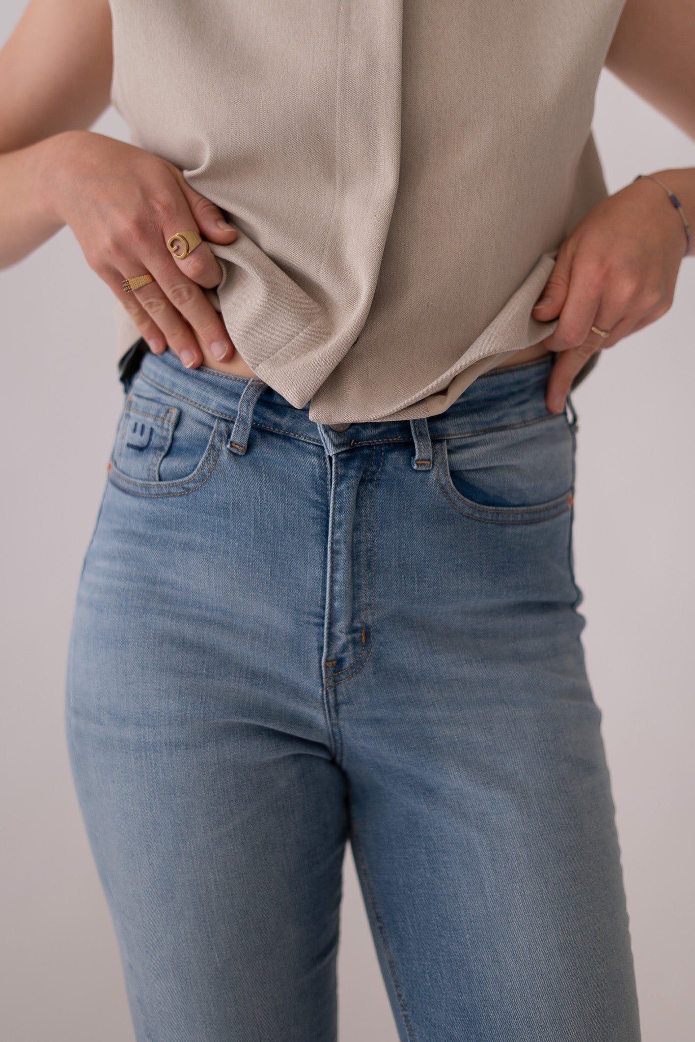 Flare broek – lichtblauw