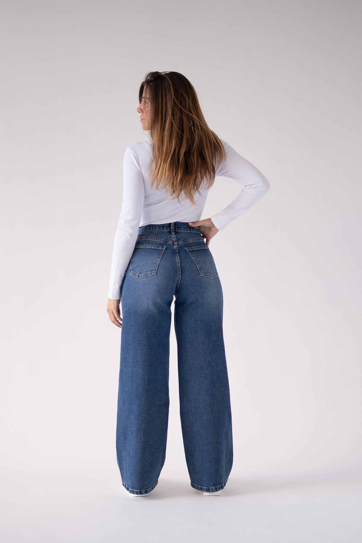 Wijde broek – donkerblauw