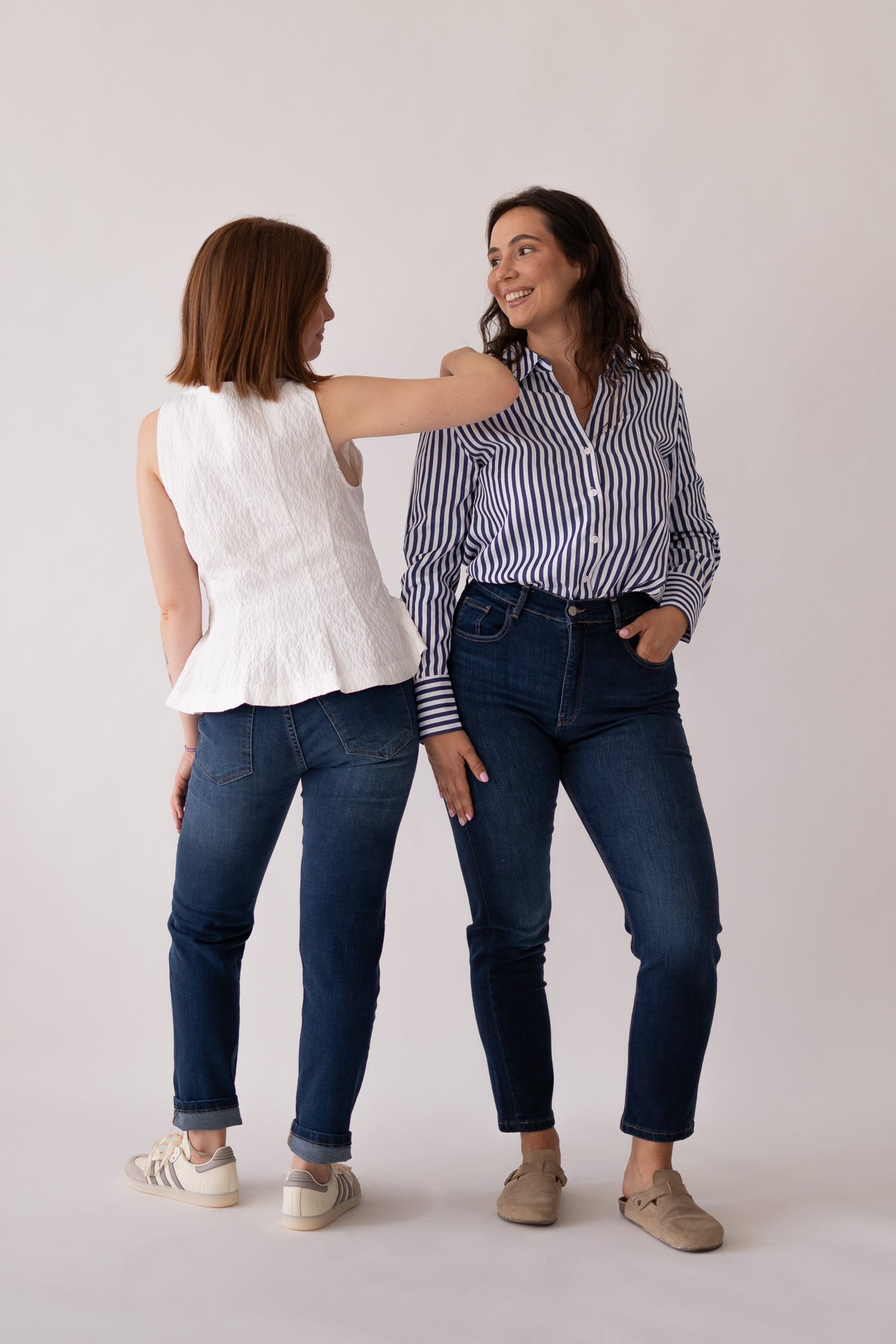 Mom broek – donkerblauw
