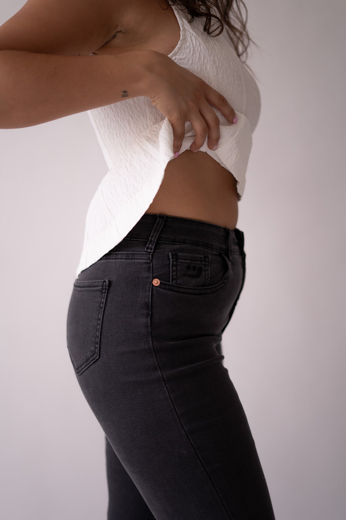 Flare broek– grijs