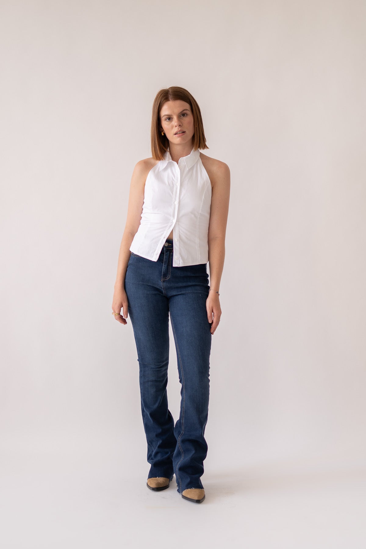 Flare broek – Donkerblauw