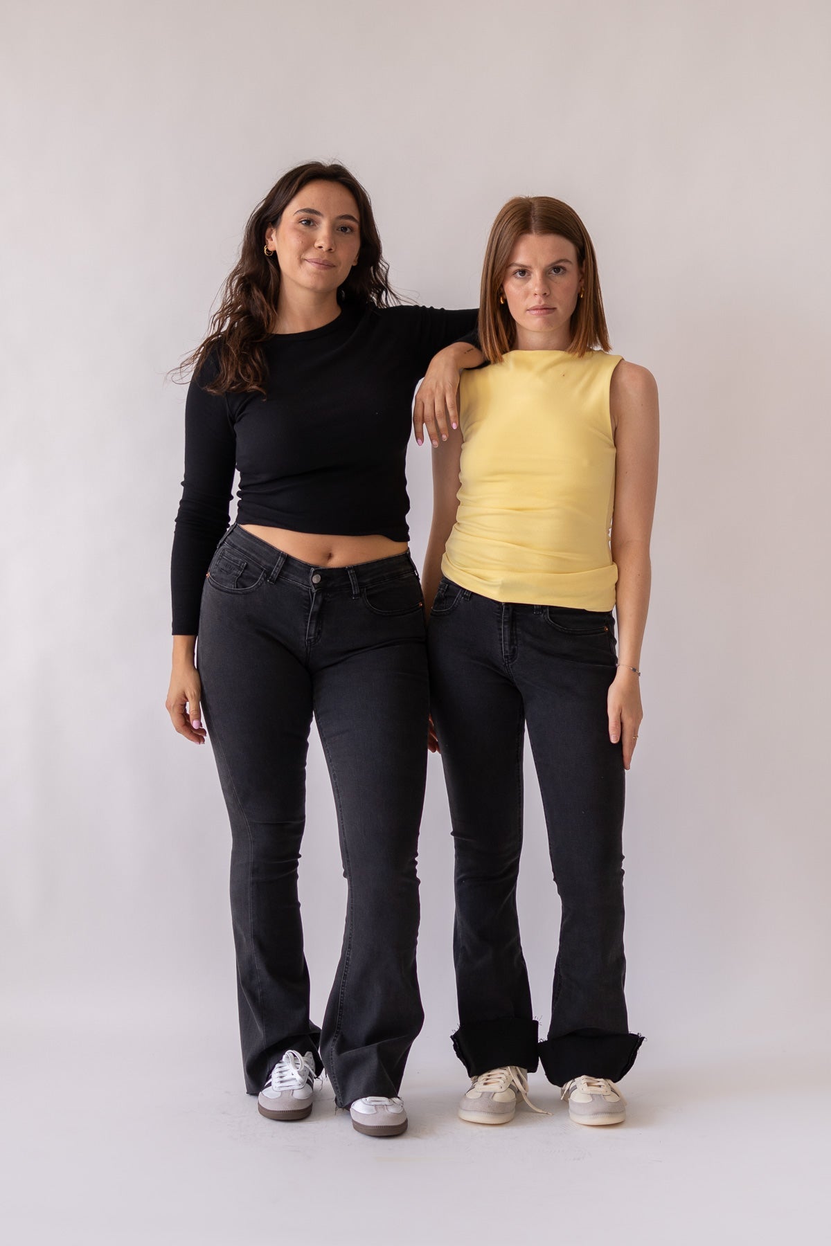 Flare broek – grijs