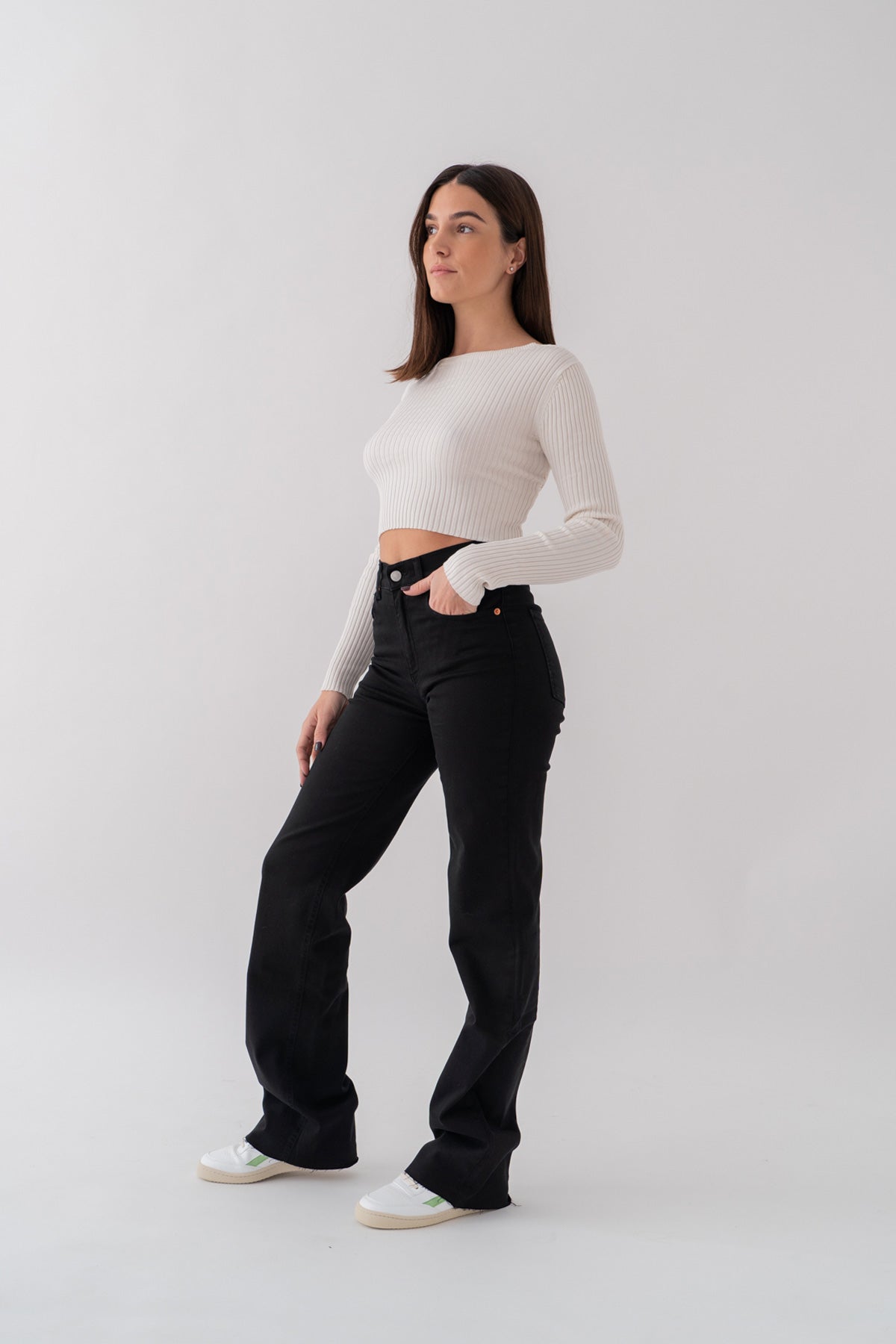 Wijde broek – zwart