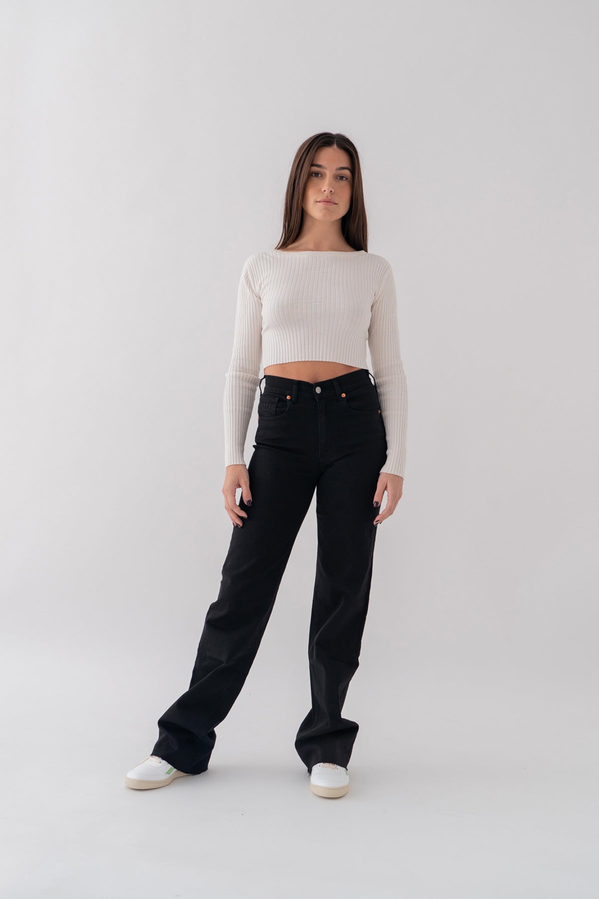 Wijde broek – zwart
