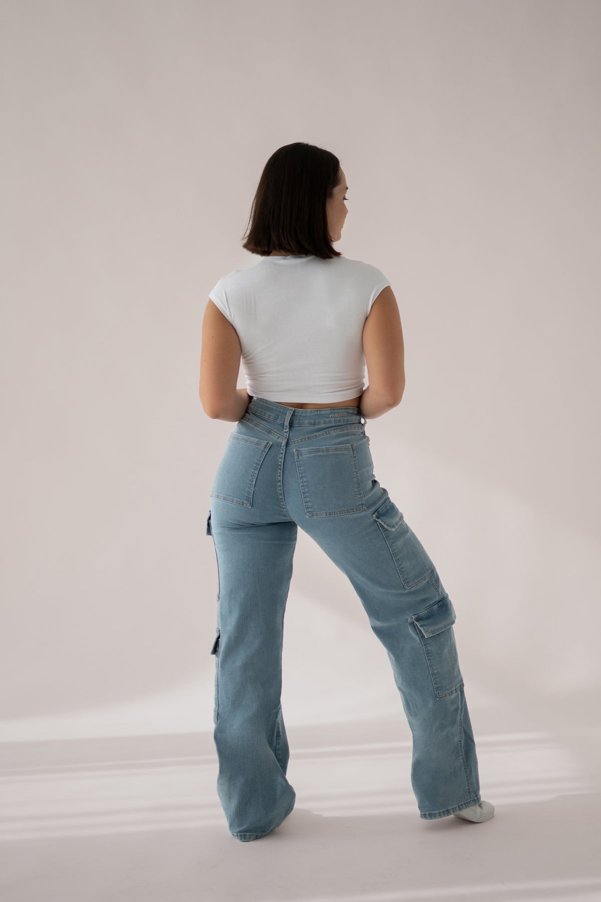 Cargo broek – lichtblauw