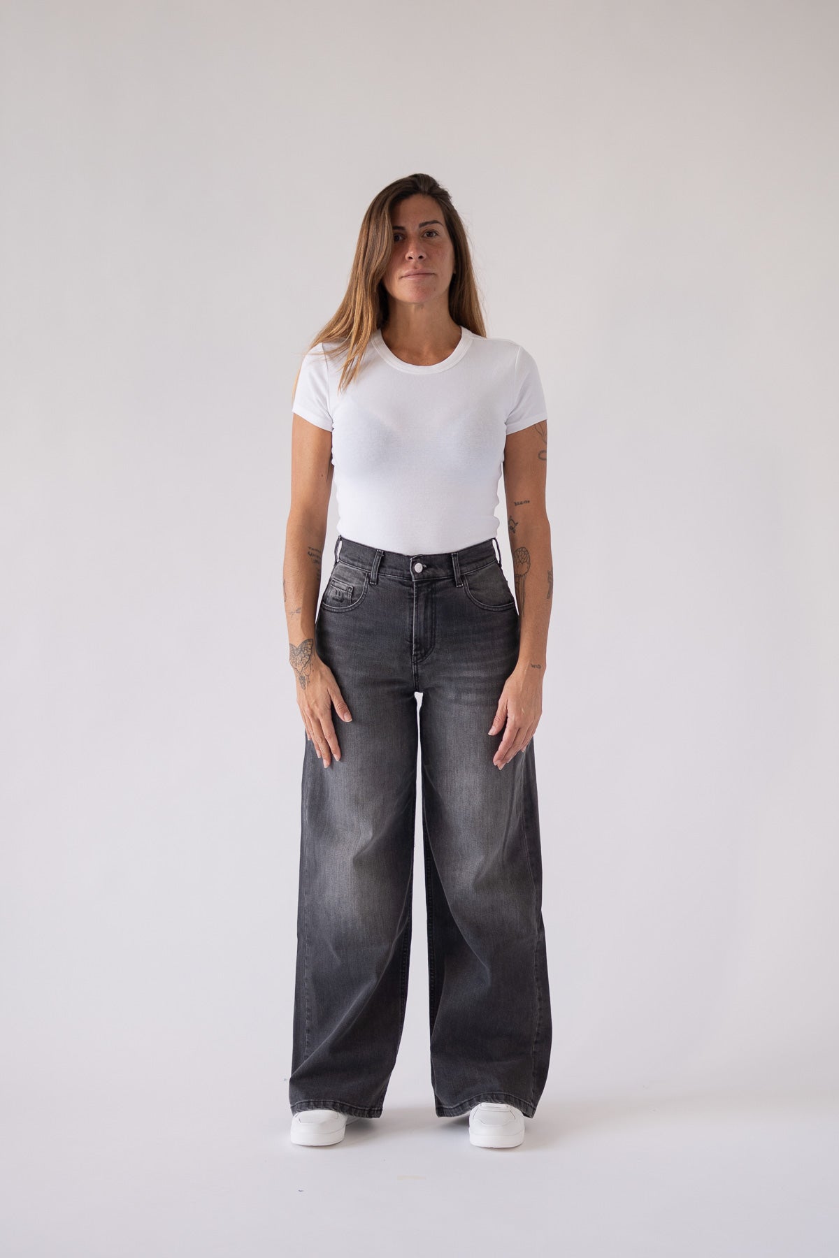 Wijde broek – grijs