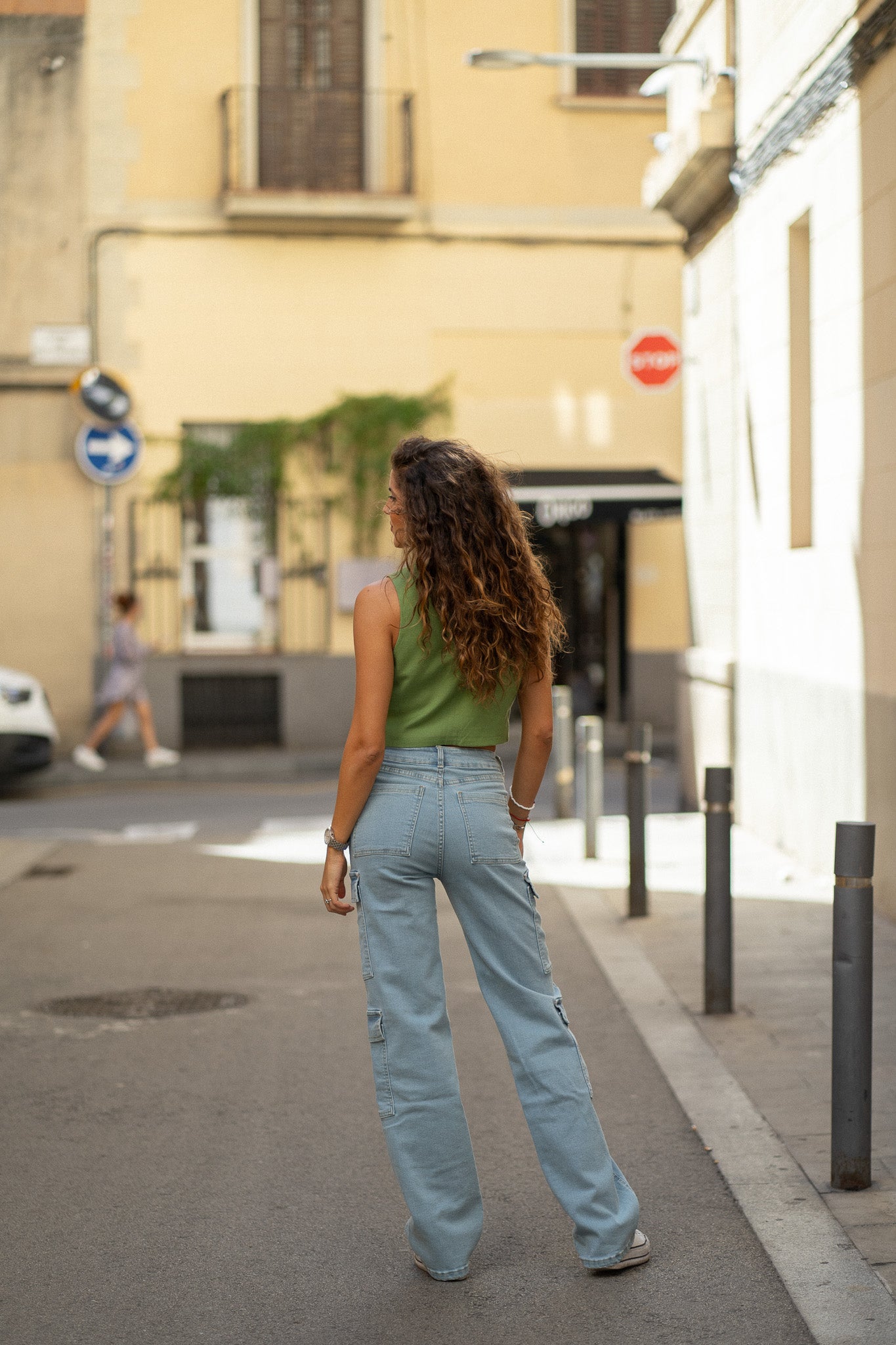 Cargo broek – lichtblauw