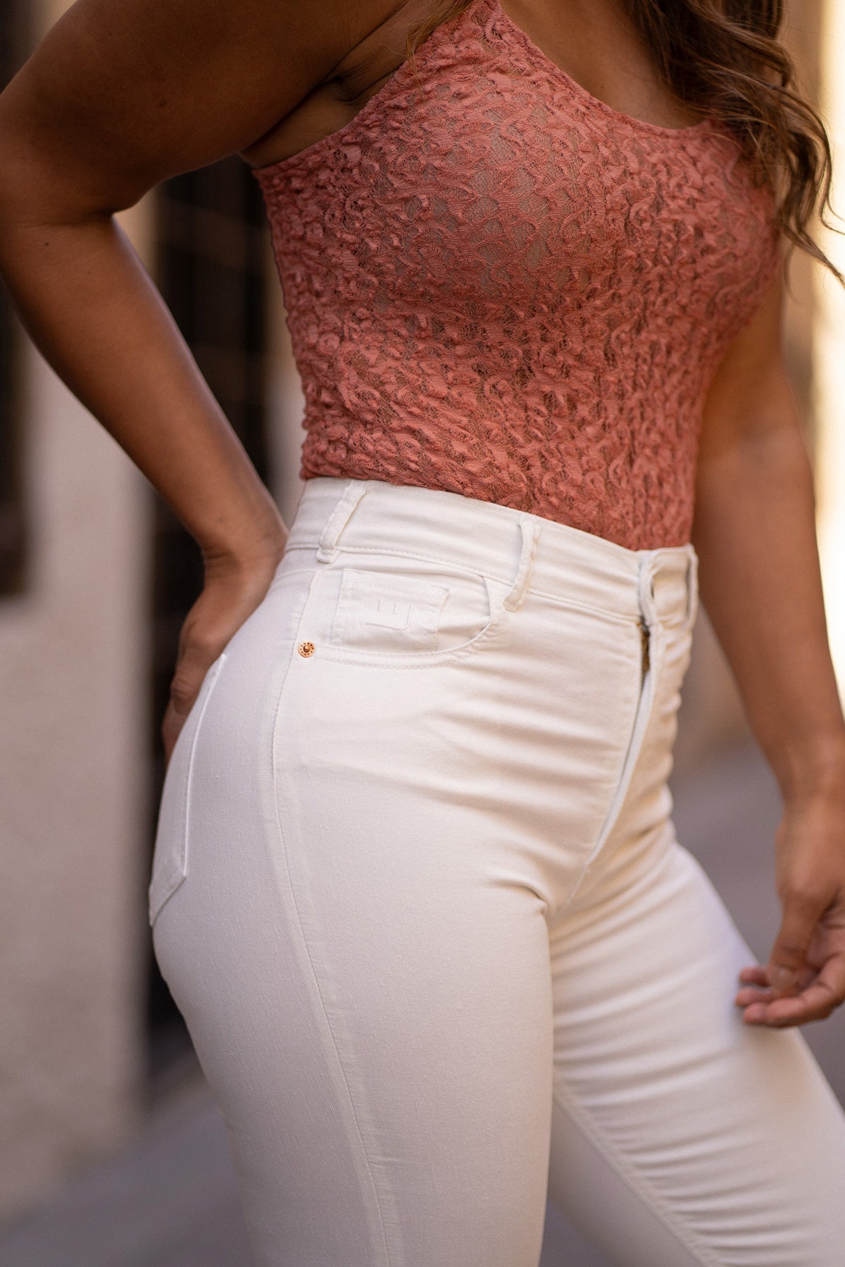 Strakke broek  – wit