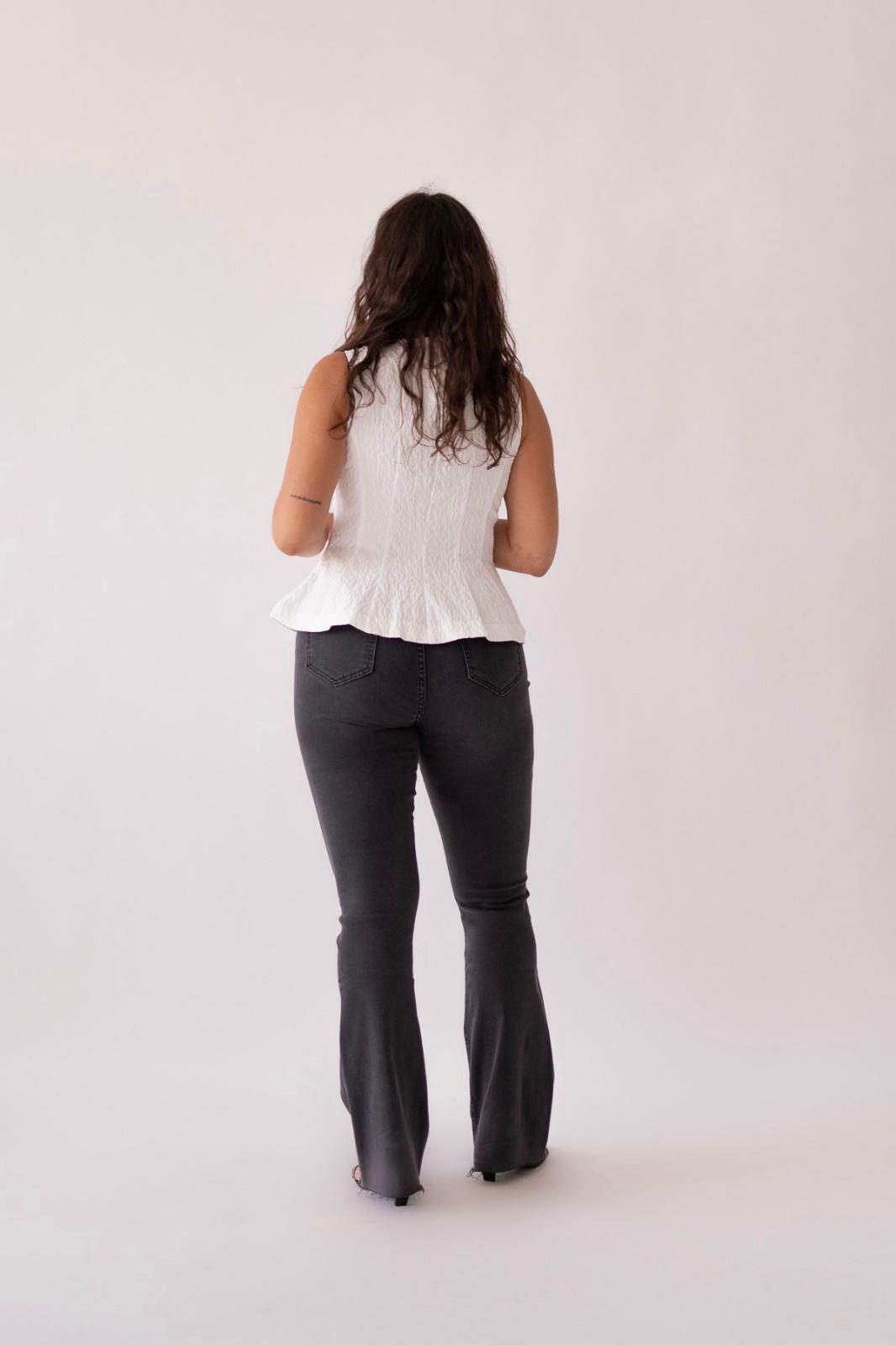 Flare broek– grijs