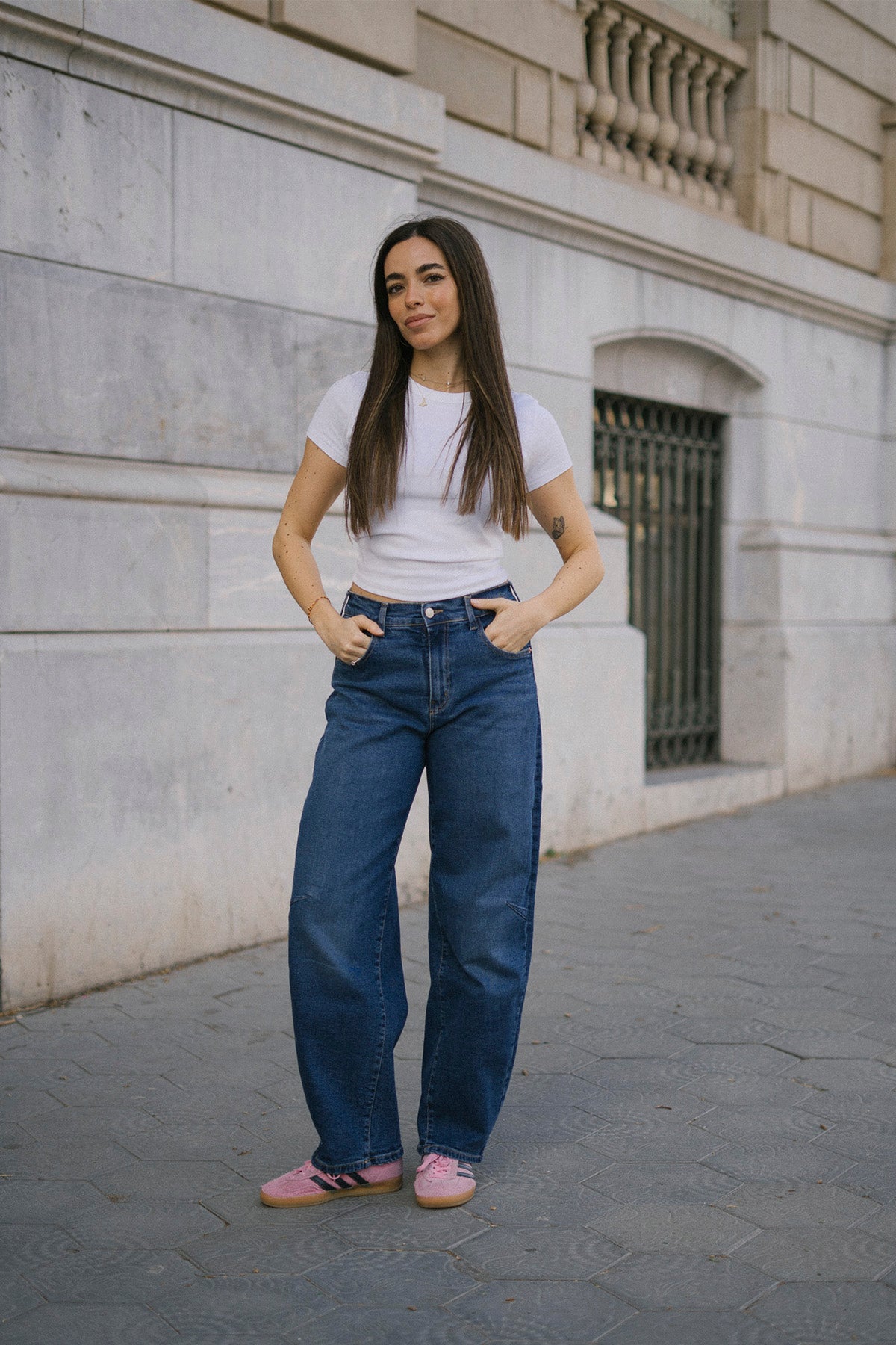 Barrel broek  – donkerblauw